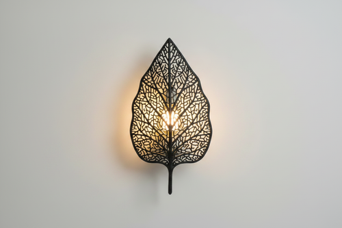 Applique feuille noire