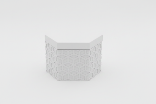 Bac hexagonal blanc
